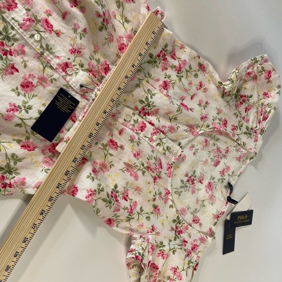 Floral Linen Elizabeth Dress Sweet Pea POLO Ralph Lauren Size 2 NWT - Picture 11 of 15